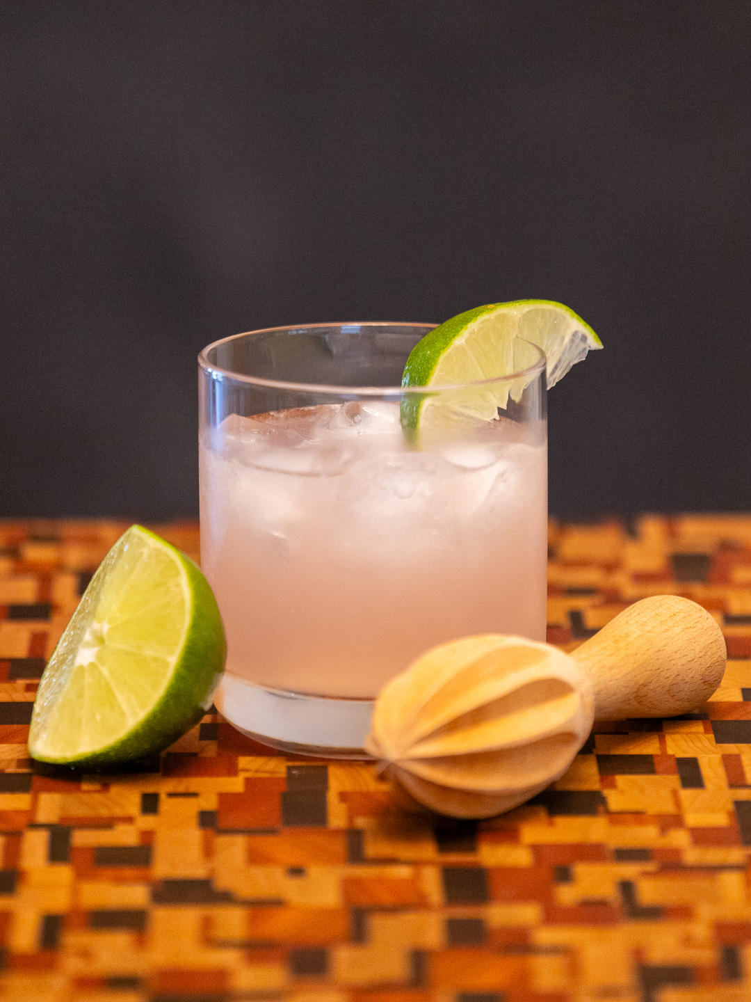 A lime wedge as a garnish