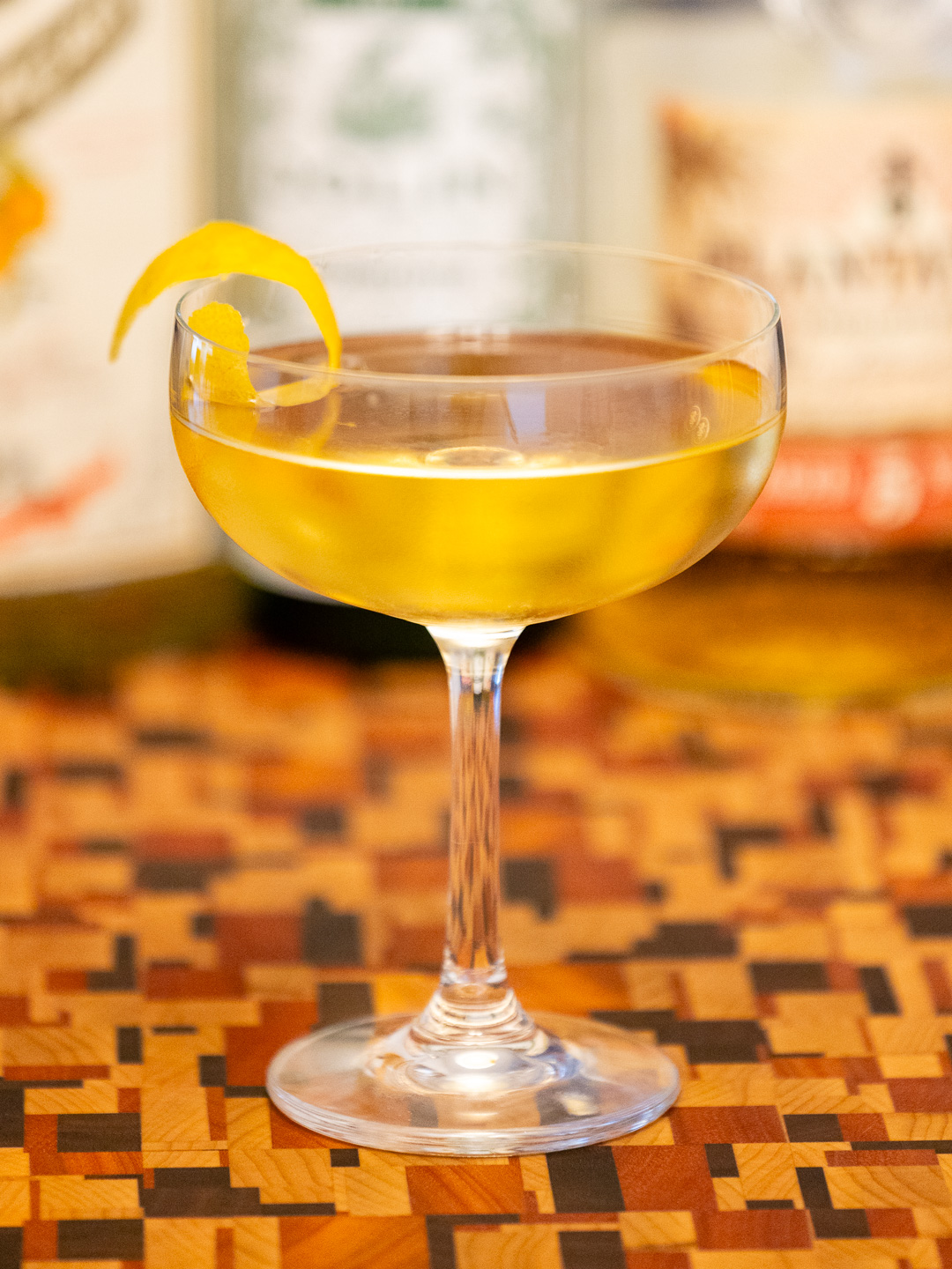 The El Presidente (Sans Grenadine) cocktail in a coupe glass