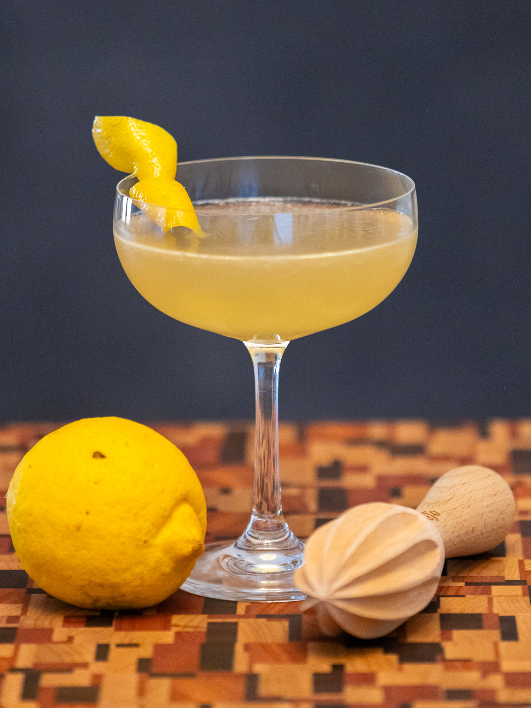 The Golden Glove cocktail in a coupe glass