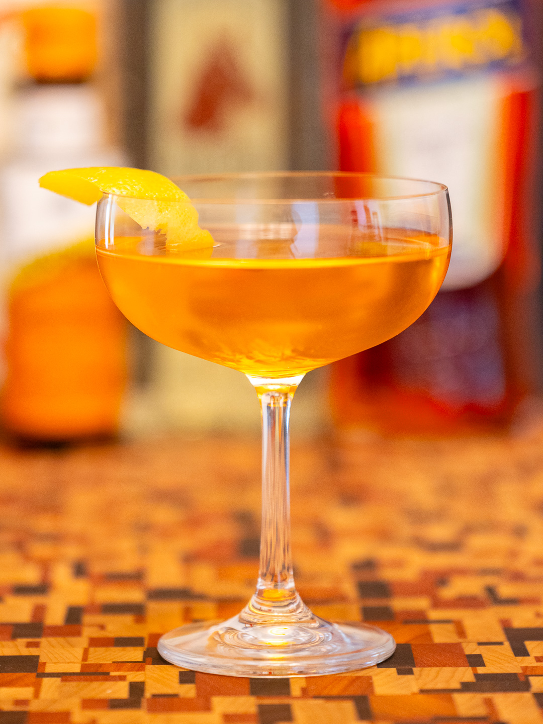 The Pre Siesta cocktail in a coupe glass